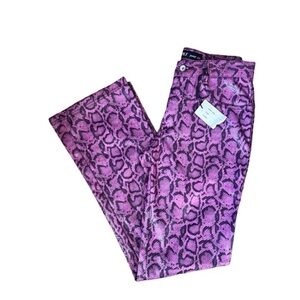 Y2K Revolt Deadstock Faux Leather Animal Print Pants